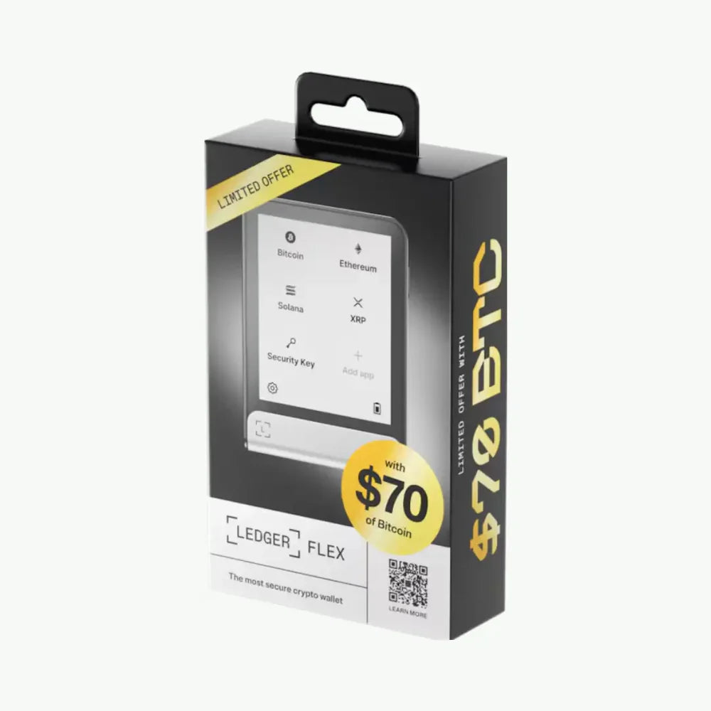 Ledger Flex + 70 $ Bitcoin-Gutschein + Cryptotag Thor-Paket