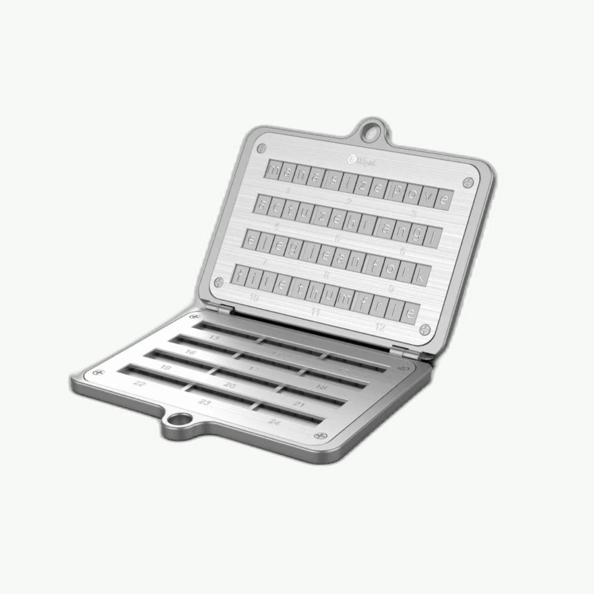 Ledger Flex-Wiederherstellungsschlüssel + Ellipal Seed Phrase Steel Bundle