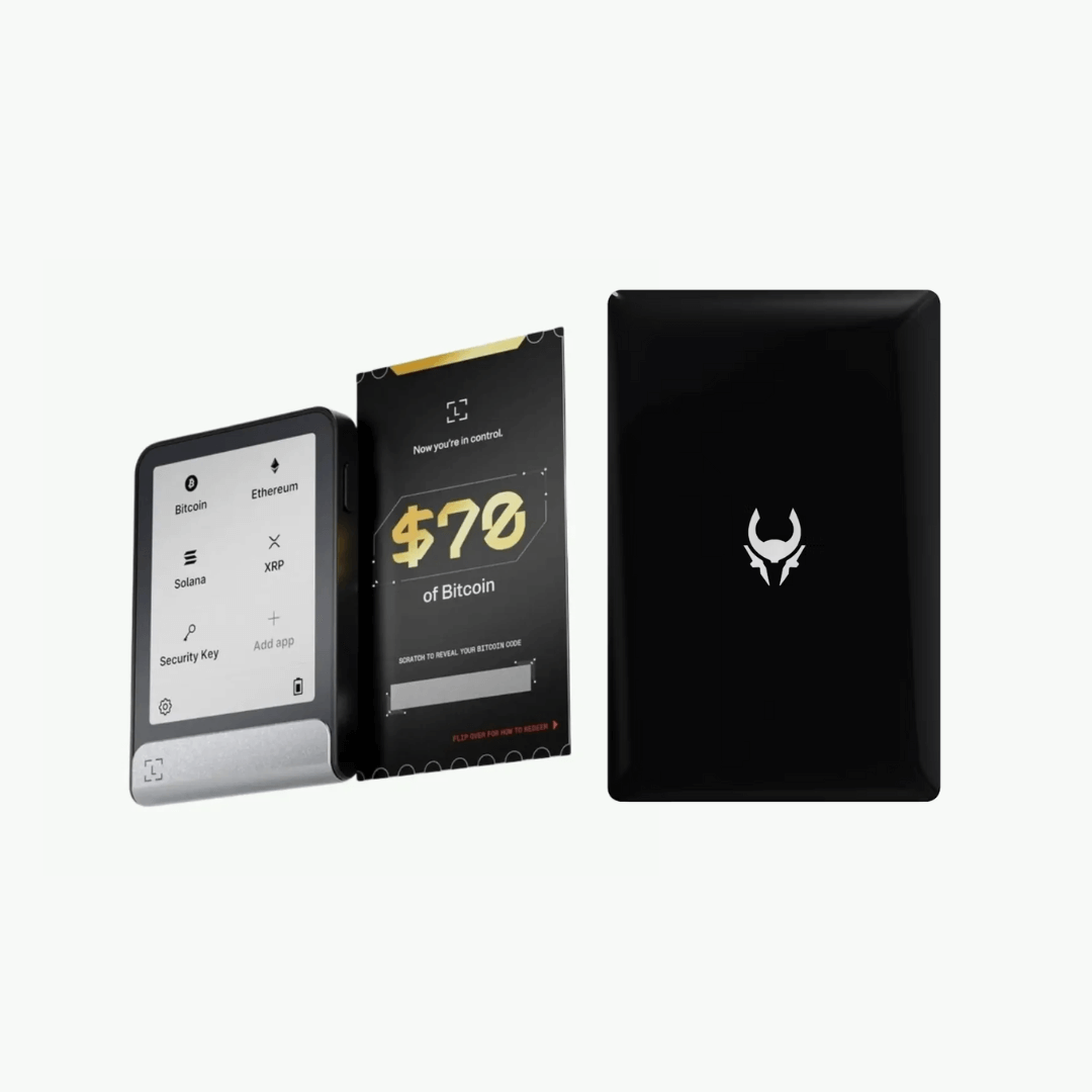 Ledger Flex + 70 dollar Bitcoin voucher + Cryptotag Loki Bundel