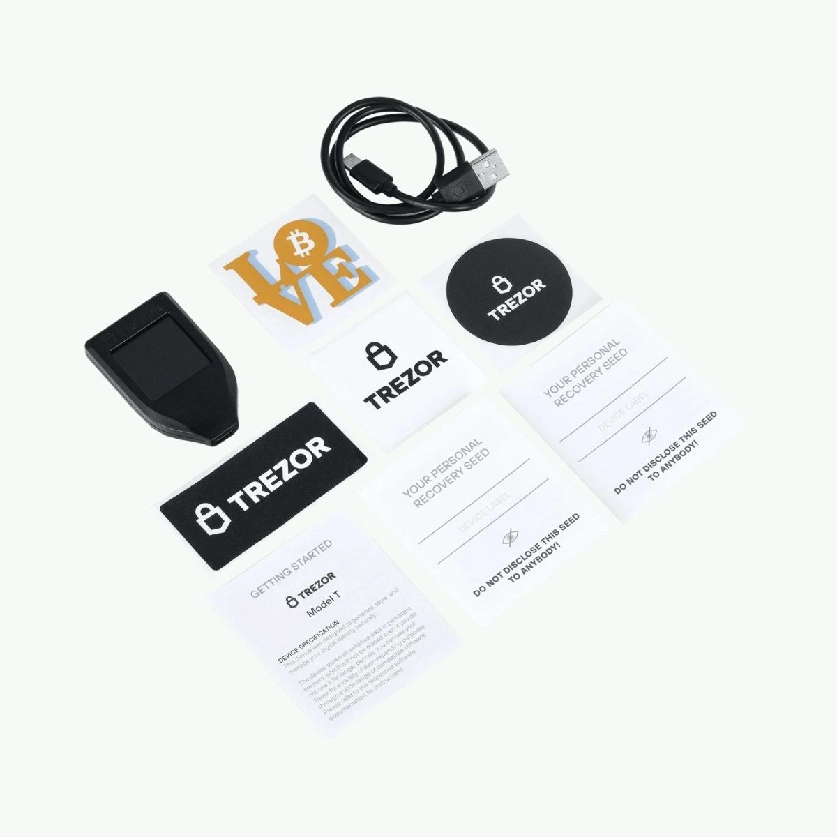 Trezor Model T + Ellipal Seed Phrase Steel Bundel