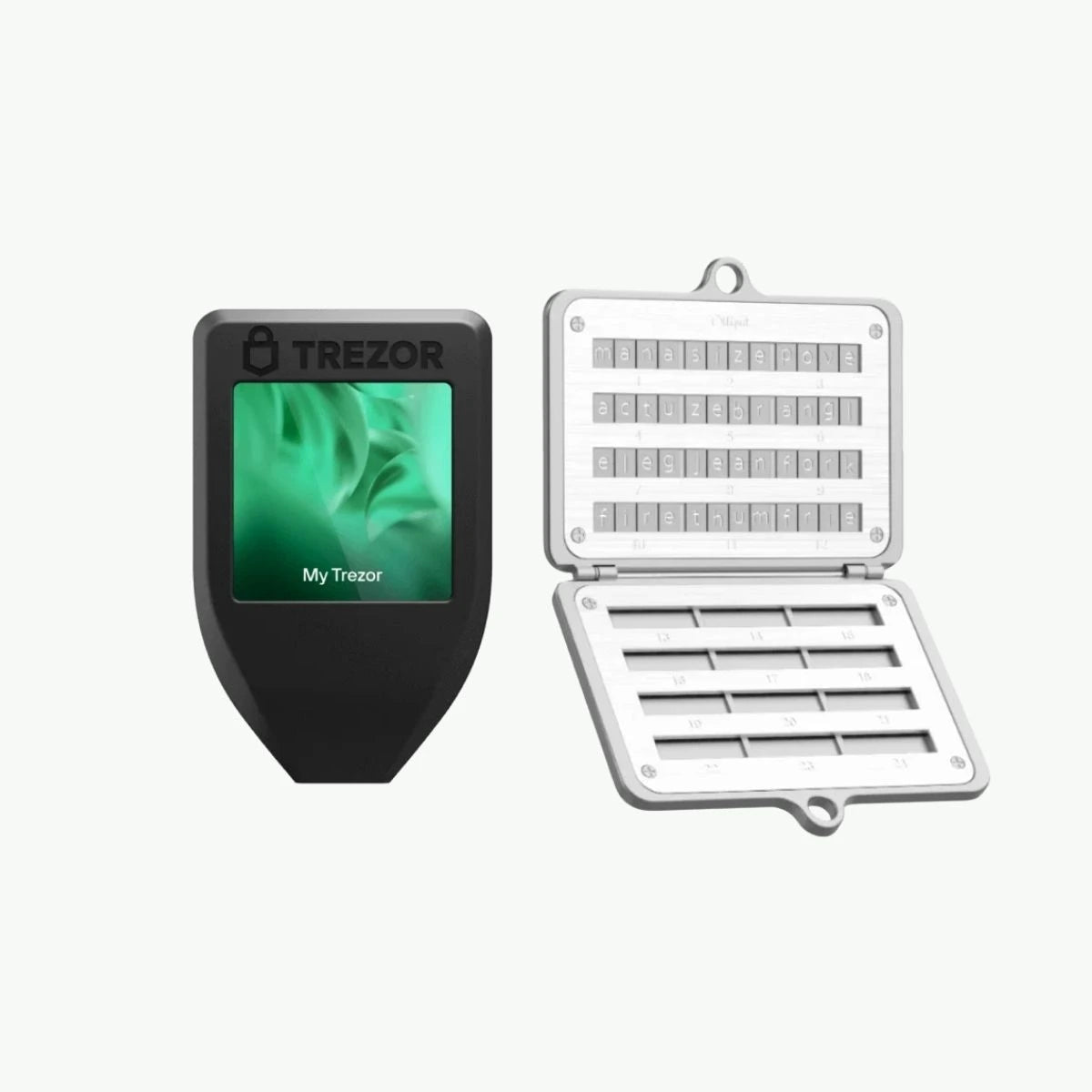 Trezor Model T + Ellipal Seed Phrase Steel Bundle